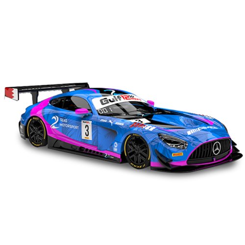 (image for) NSR 0542AW Mercedes AMG GT3 EVO 2SEAS Abu Dhabi 12H 2023 No.3 - Preorder 2025