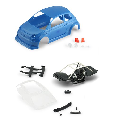 (image for) NSR 1363EVO-B Abarth 500 Body Kit, Unpainted Blue