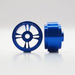 (image for) STAFFS186 Four Spoke Aluminum Wheels Blue 15.8 x 8.5mm (x2)