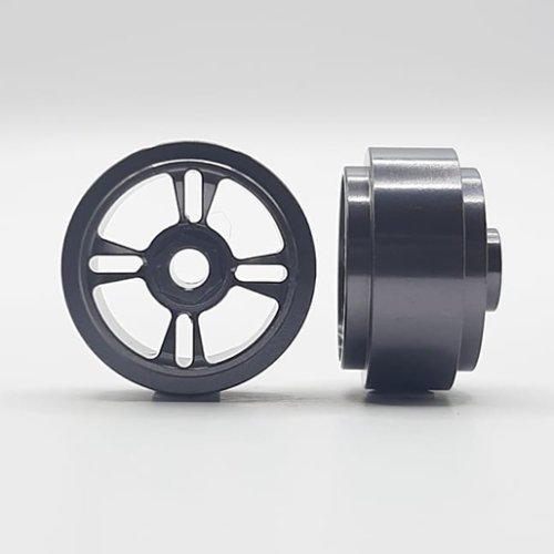 (image for) STAFFS188 Four Spoke Aluminum Wheels Grey 15.8 x 8.5mm (x2)