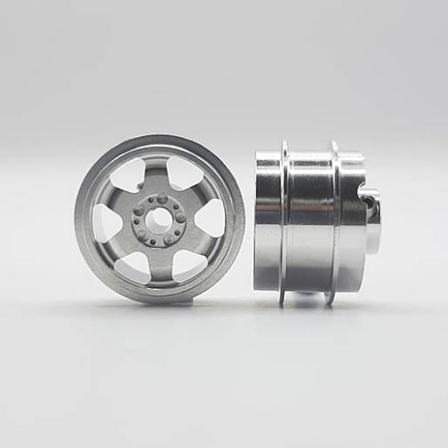 (image for) STAFFS199 Six Spoke Aluminum Air Wheels Silver 15.8 x 10mm (x2)