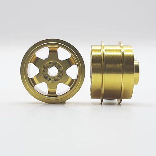 (image for) STAFFS200 Six Spoke Aluminum Air Wheels Gold 15.8 x 10mm (x2)