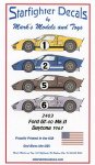 (image for) Starfighter Decals 2403 1/24 Ford GT40 MkII 1967 Daytona