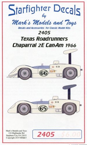 (image for) Starfighter Decals 2405 1/24 Chaparral 2E Can Am 1966