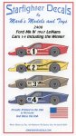 (image for) Starfighter Decals 2408 1/24 Ford GT40 Mk IV Lemans 1967