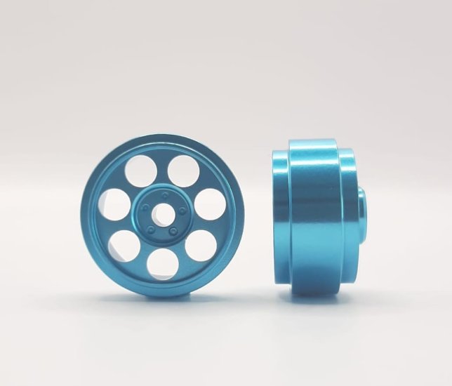 (image for) STAFFS258 Radical Aluminum Wheels Light Blue 16.9 x 8.5mm (x2)