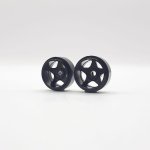 (image for) STAFFS273 Five Spoke Deep Dish Aluminum Wheel Black 15.8 x 8.5mm (x2)