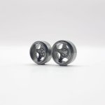 (image for) STAFFS276 Five Spoke Deep Dish Aluminum Wheel Grey 15.8 x 8.5mm (x2)