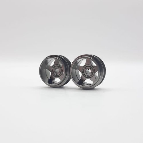 (image for) STAFFS284 Five Spoke Deep Dish Aluminum Air Wheels Grey 15.8 x 10mm (x2)