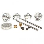 (image for) NSR 4202 Front & Rear Axle Kit with 16" wheels SW Scalextric/Fly