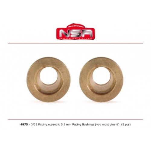 (image for) NSR 4875 3/32" Racing Eccentric Bushings 0.5 mm Autolubricant