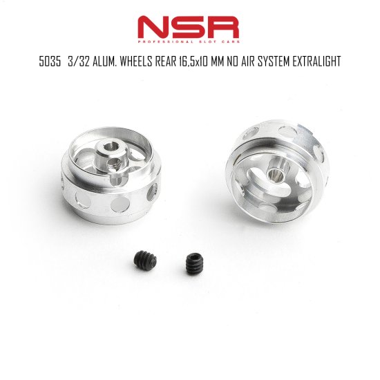 (image for) NSR 5035 3/32" Aluminum Rear Wheels 16.5x10mm No Air Extralight (x2)