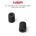 (image for) NSR 5354 Tire Donuts for Plastic Cars Low Grip 9x22x28mm (x2)