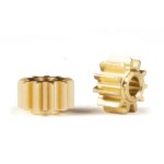 (image for) NSR 7010EVO3 Pinions 10t Inline Low Friction Brass 6mm (x2) - EVO3 version for EVO3 Gears