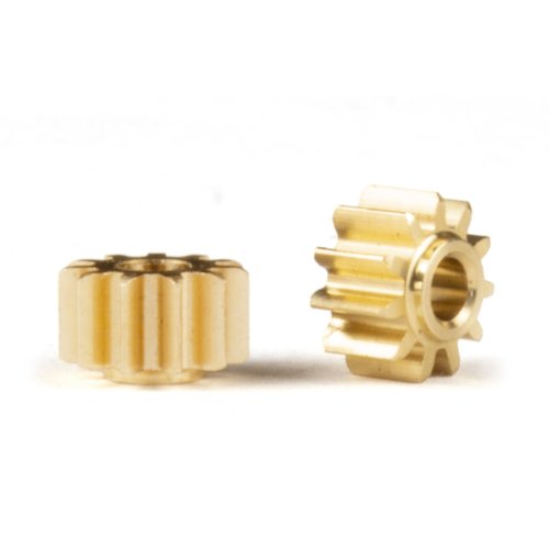 (image for) NSR 7011EVO3 Pinions 11t Inline Low Friction Brass 6mm (x2) - EVO3 version for EVO3 Gears