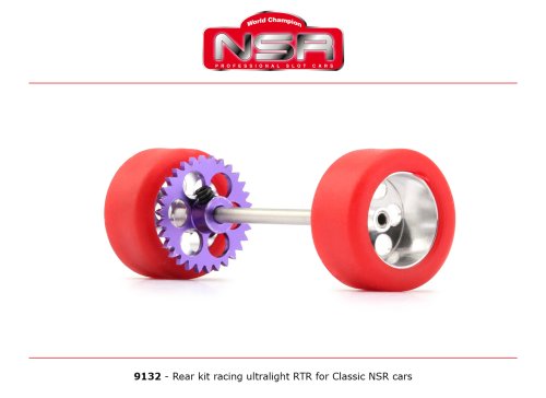 (image for) NSR 9132 Rear Axle Kit Ultralight RTR for Classic NSR Cars