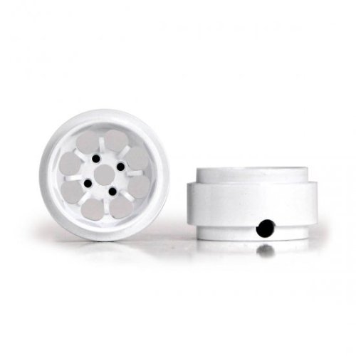 (image for) STAFFS98 Minilite Style Aluminum Wheels White 15.8 x 8.5mm (x2)