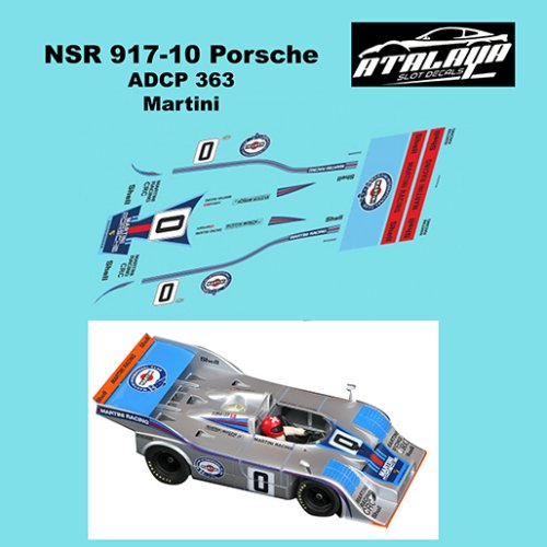 (image for) Atalaya Decals ADCP363 NSR Porsche 917/10, Martini No.0