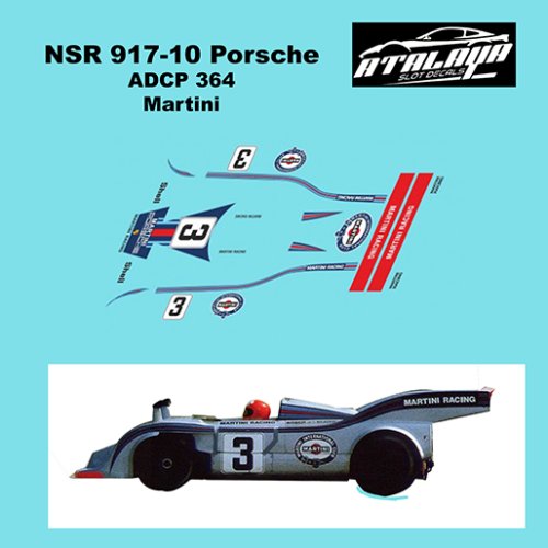 (image for) Atalaya Decals ADCP364 NSR Porsche 917/10, Martini No.3