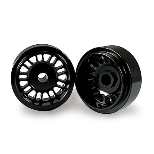 (image for) STAFFS103 BBS Style Deep Dish Aluminum Wheels Black 15.8 x 8.5mm (x2)