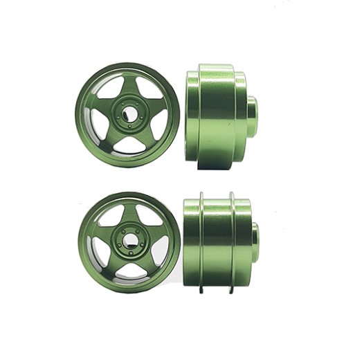 (image for) STAFFSGREEN5SPOKE Five Spoke Deep Dish Front and Rear Wheels Set (15.8) Light Green - Special Edition (2 + 2)