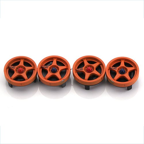 (image for) MR SlotCar MR7803 Wheel Inserts McLaren F1 GTR with Brake Discs Orange (x4)