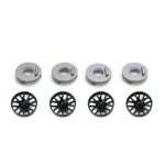 (image for) MR SlotCar MR7805B Wheel Inserts Porsche 911 Evo GT1 with Brake Discs Black (x4)