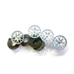 (image for) MR SlotCar MR7805 Wheel Inserts Porsche 911 Evo GT1 with Brake Discs Silver (x4)