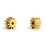 (image for) Slot.it SIPI6011o15 Pinions, 11T Ø6mm - internal Ø1.5mm, Brass x2