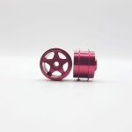 (image for) STAFFS283 Five Spoke Deep Dish Aluminum Air Wheels Red 15.8 x 10mm (x2)