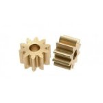 (image for) Scaleauto SC-1093A55 Brass Pinion 10 tooth for 2mm motor shaft, ø5,5mm (x2)