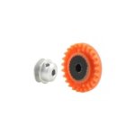 (image for) Scaleauto SC-1111R 25T Inline Nylon Crown Gear (x1) with M2.5 screw for 3/32" (2,38mm) axle ø13.5mm