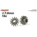 (image for) Scaleauto SC-1133B70 Steel Pinion 13 tooth for 2mm motor shaft, ø7,0mm x 2.5mm (x2)