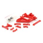 (image for) Scaleauto SC-6528C RT3 Anglewinder Motor Mount Offset 1mm - Special Wider Rear Axle Support - Extra hard, Red