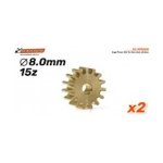 (image for) Scaleauto SC-1098A80 Ergal Pinion 15 tooth for 2mm motor shaft, ø8,0mm (x1)