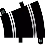 Scalextric C8234 R2 Curve 22.5 degrees, x2 (image for) Scalextric C8234 R2 Curve 22.5 degrees, x2