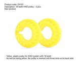 (image for) Slot.it SICH101 Yellow Plastic Pulley for 4WD, 18T (x2)