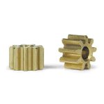 (image for) Slot.it SIPI09 Pinion, 9T, Inline, 5.5mm, Brass x2