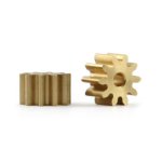 (image for) Slot.it SIPI6010o15 Pinion 10T, Inline, 6mm/2mm, Brass x2