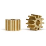 (image for) Slot.it SIPI6711o Pinion 11T Anglewinder Ø6.75mm - internal Ø2mm, Brass x2