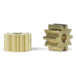 (image for) Slot.it SIPS10 Pinion, 10T, Sidewinder, 6.5mm/2mm, Brass x2