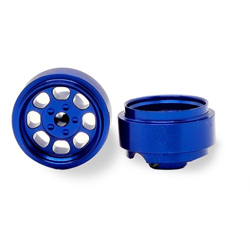 (image for) STAFFS80 Eight Spoke Aluminum Wheels Blue 15.8 x 8.5mm (x2)