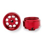 (image for) STAFFS81 Eight Spoke Aluminum Wheels Red 15.8 x 8.5mm (x2)