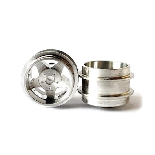 (image for) STAFFS01 Five Spoke Aluminum Air Wheels Silver 15.8 x 10mm (x2)