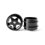 (image for) STAFFS03 Five Spoke Aluminum Air Wheels Black 15.8 x 10mm (x2)