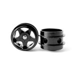 (image for) STAFFS06 Five Spoke Aluminum Air Wheels Black 15.8 x 10mm (x2)