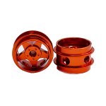 (image for) STAFFS130 Five Spoke Aluminum Air Wheels Orange 15.8 x 10mm (x2)