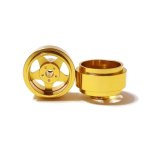 (image for) STAFFS14 Five Spoke Aluminum Wheels Gold 15.8 x 8.5mm (x2)