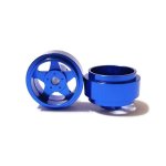 (image for) STAFFS15 Five Spoke Aluminum Wheels Blue 15.8 x 8.5mm (x2)