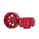 (image for) STAFFS163 Classic Deep Dish Aluminum Wheels Red 15.8 x 8.5mm (x2)